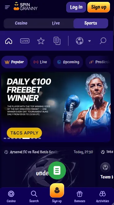 Spingranny Casino app preview