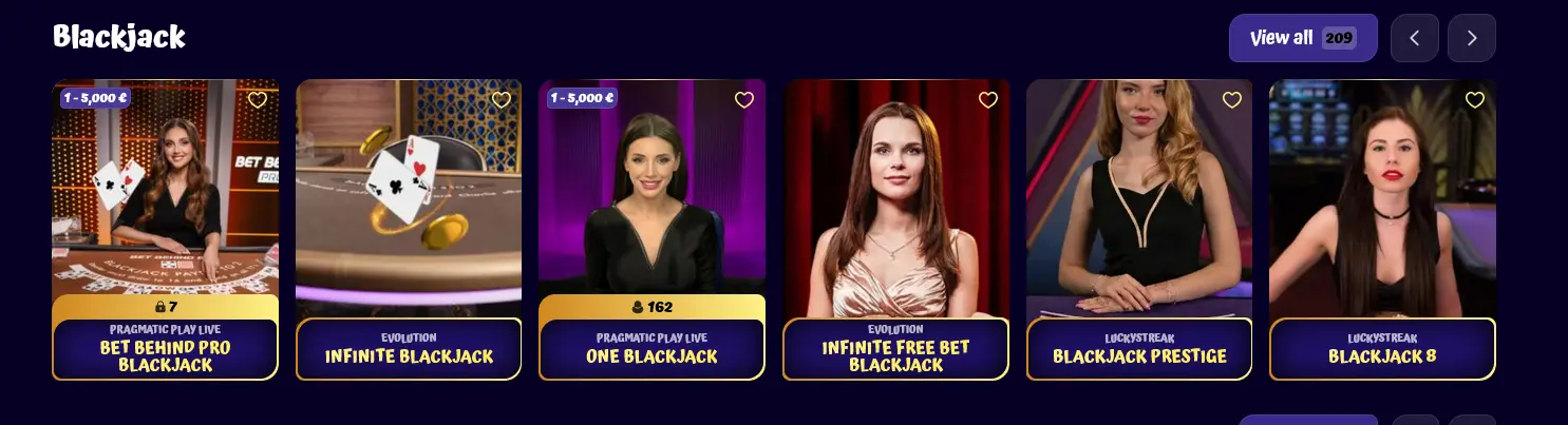 Živý blackjack u profesionálních dealerů ve Spingranny Casino