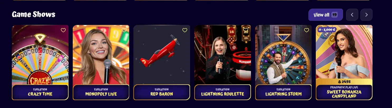 Herní show Crazy Time a další interaktivní hry od Evolution Gaming ve Spingranny Casino