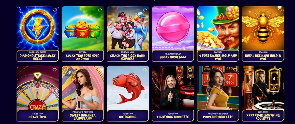 Nabídka výherních automatů Spingranny Casino od předních herních studií